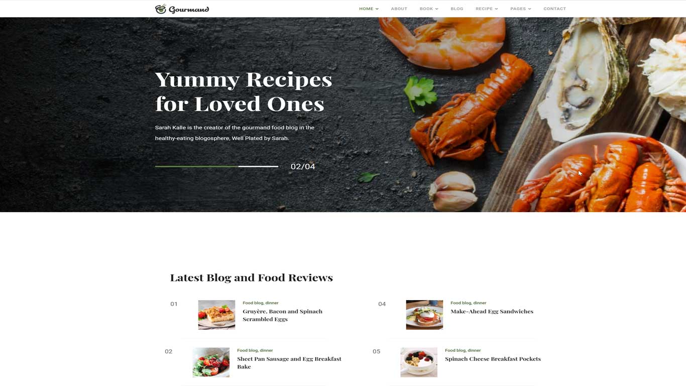 Responsive Webdesign - Template Gourmand