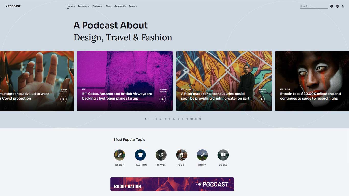 Responsive Webdesign - Template Podcast