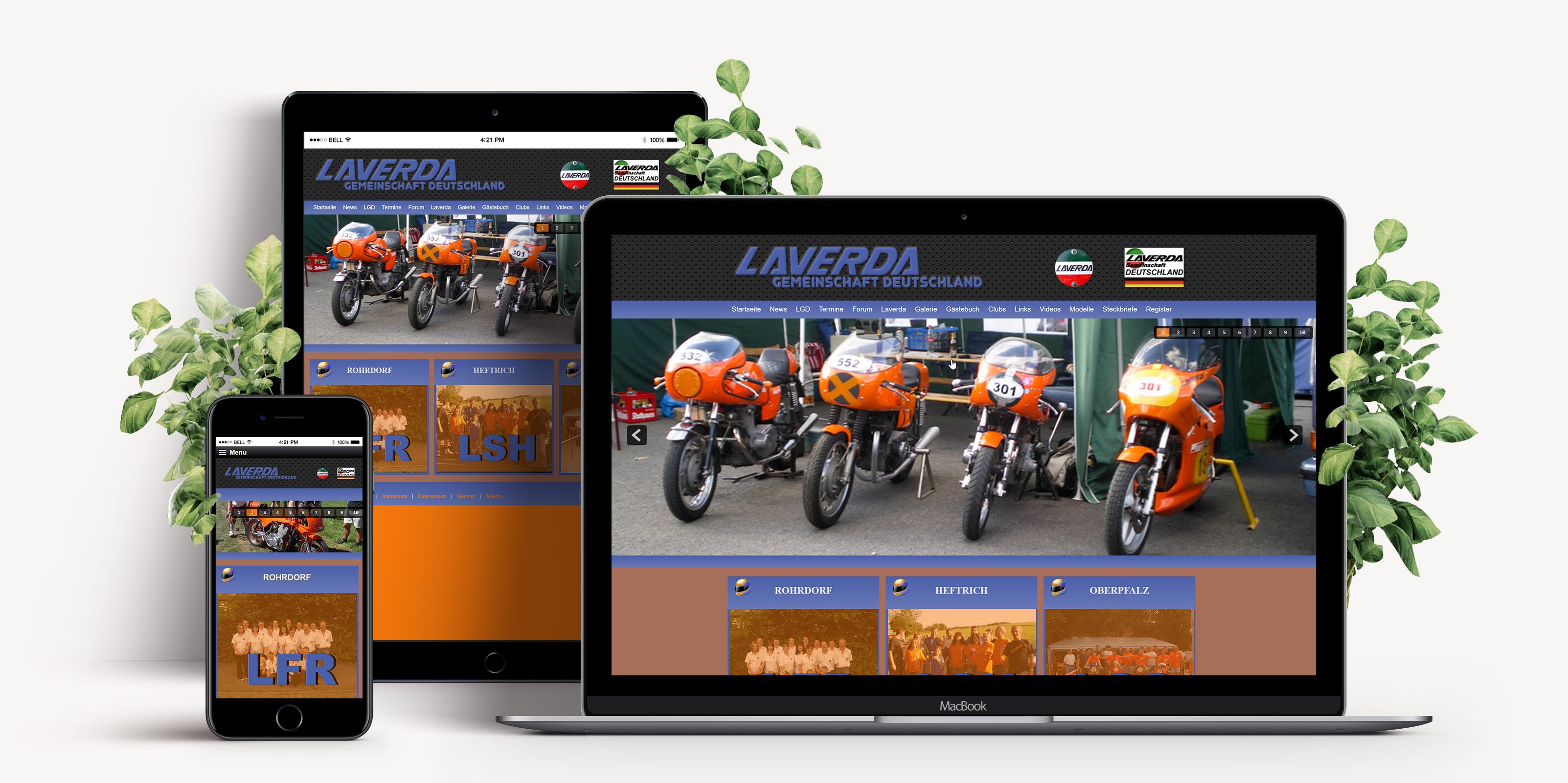 Responsive Webdesign - Website Laverda Gemeinschaft Deutschland